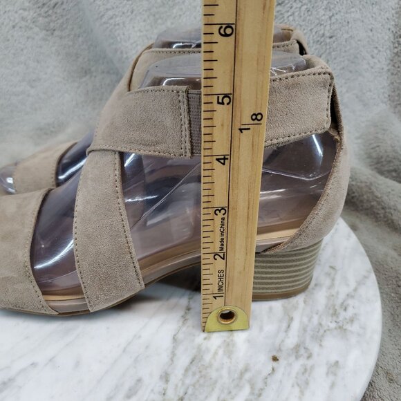 Naturalizer Shoes Womens Size 6 Brown Faux Leather Adele Cross Strap Sandals - Picture 4 of 10